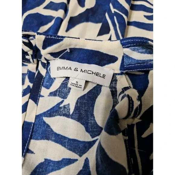 Emma & Michele Floral Print Tie Waist‎ Sleeveless V-neck Dress Small NWT - Picture 11 of 13